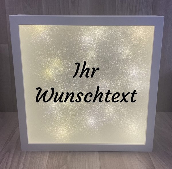 "Wunschtext" *27x27cm* Beleuchteter Bilderrahmen