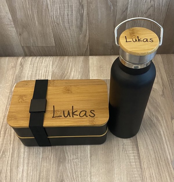 Lunchboxset mit Trinkflasche (personalisiert)